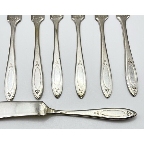 Vintage Oneida Silver Adam Silverplated Butter Knives lot of 7 Community - Picture 2 of 3